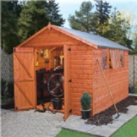 BillyOh Deluxe Apex Double Door 8' Wide Wooden Shed