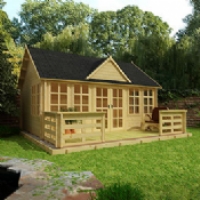 Log Cabin BillyOh Village Hall 70mm Double Glazed 5.5m x 5.5m