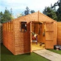 Castle Village Hall 10' x 25' Wooden Shed